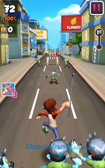 Nhiệm vụ diệt zombie trong game Undead City Run