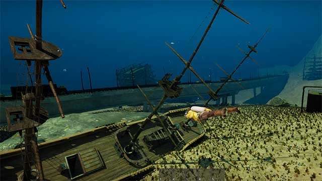 Khám phá và thu thập tài nguyên để chế tạo vũ khí và công cụ sinh tồn