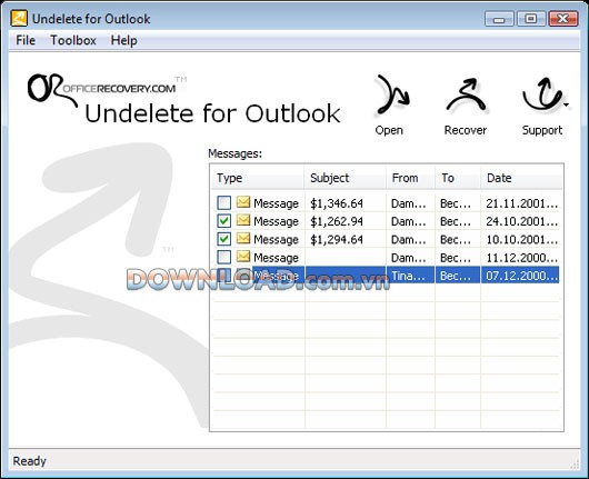 Undelete for Outlook
