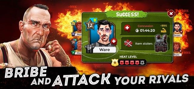 Sử dụng chiêu trò để hạ gục đối thủ trong game Underworld Football Manager