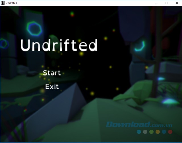 Main menu của game chạy vô tận cho máy tính Undrifted