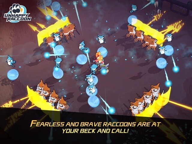 Triệu hồi các raccoon mạnh mẽ, đáng sợ nhất vào đội của bạn trong game Unhappy Raccoon
