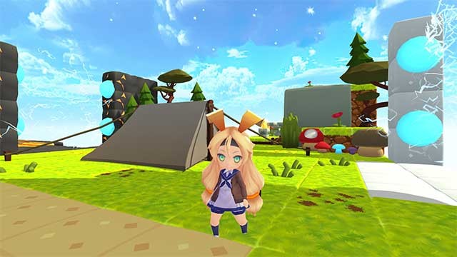 Unity Chan And Cube World là game đi cảnh 3D có lối chơi khá giống Mario