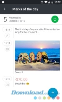 Đánh dấu ngày đặc biệt trên Universal Diary cho Android