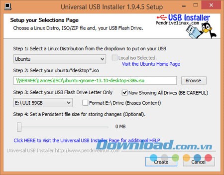 Universal USB Installer phiên bản mới nhất
