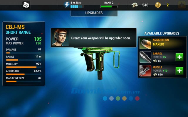 Hệ thống nâng cấp của game UNKILLED