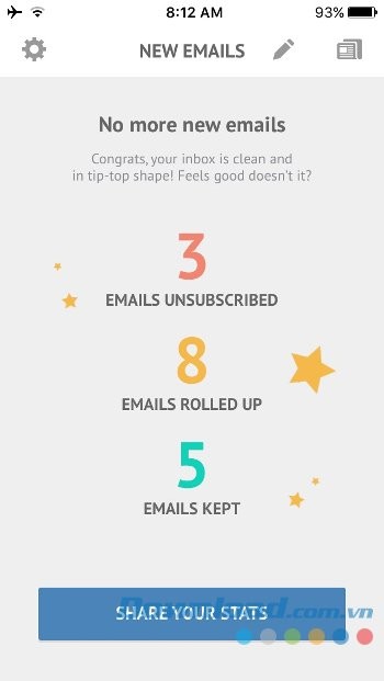 Thống kê Email mới