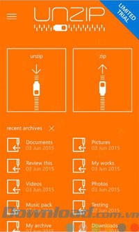 Giao diện điện thoại Windows 10 Mobile