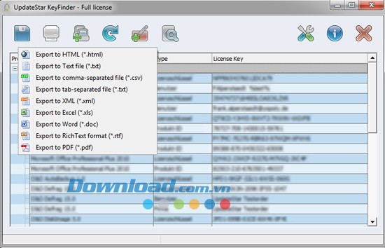 UpdateStar KeyFinder