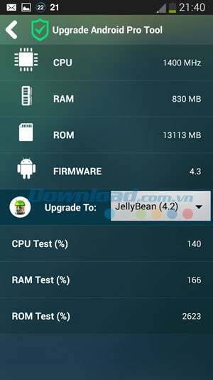 Nâng cấp cho công cụ Android