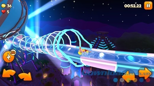 Chinh phục thật nhiều đường trượt hiểm hóc ở Uphill Rush cho iOS