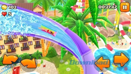 Hệ thống điều khiển của Uphill Rush cho iOS khá trực quan