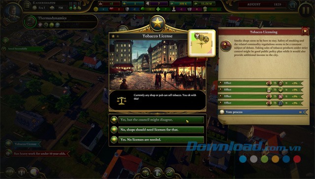 Suy nghĩ về chính sách thuốc lá trong game quản lý thành phố Urban Empire cho máy tính