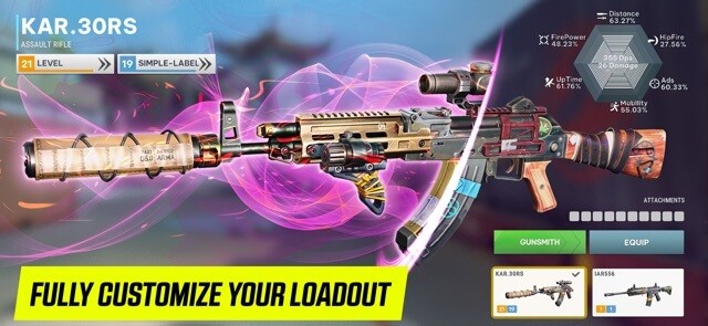 Tùy chỉnh trang bị và vũ khí của bạn trong game Urban Heat: FPS