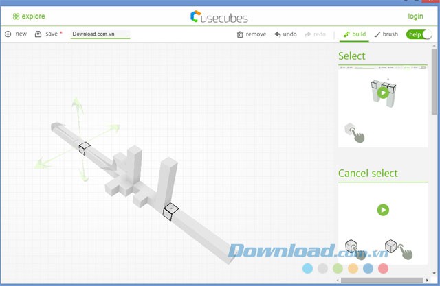 Thêm hình bằng cách kéo về các phía