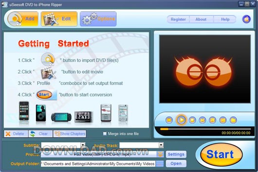 uSeesoft DVD to iPhone Ripper