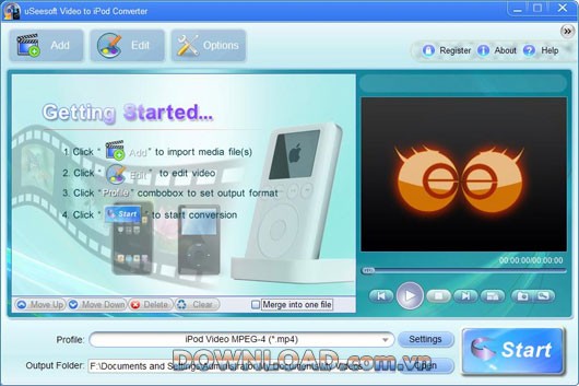 uSeesoft Video to iPod Converter