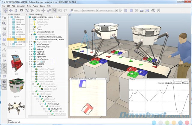 Các mô hình được tạo trong V-REP