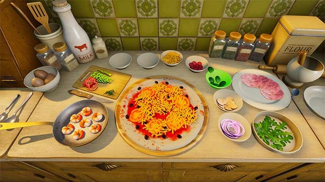 Khám phá công thức làm pizza, mì ống, bánh... thông qua các mini-game trong Vacation Cafe Simulator