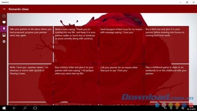 Gợi ý cho ngày lễ tình nhân trong ứng dụng Valentine miễn phí cho máy tính và Windows Phone