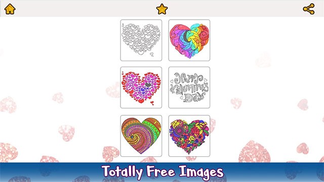 Bộ sưu tập tranh trái tim trong Valentine Glitter Color By Number