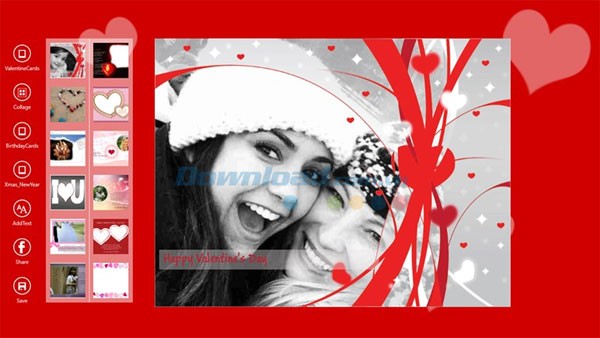 Valentine's Collage cho Windows 8