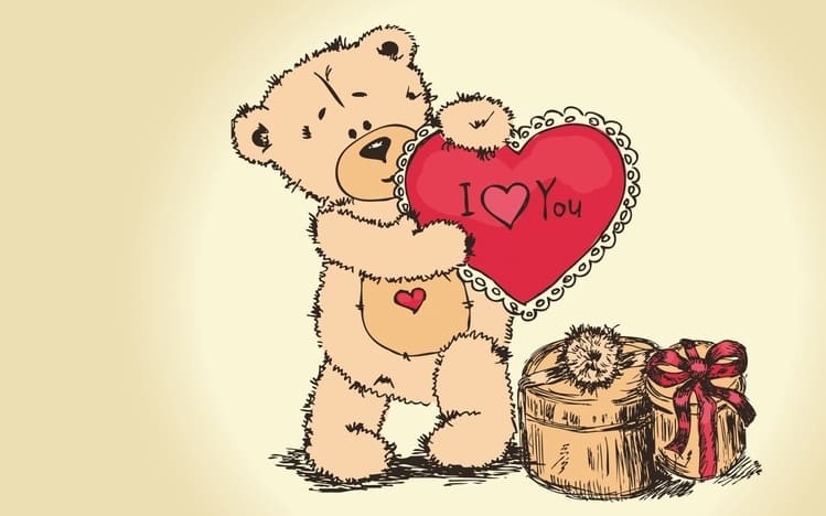 Hình ảnh gấu I Love You dễ thương