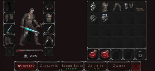 Tùy chỉnh nhân vật với áo giáp và vũ khí