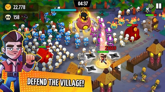 Chiến đấu và bảng vệ ngôi làng khỏi ma cà rồng trong game Vampirio: Defend & Survive