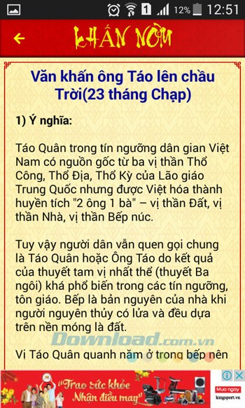 Văn khấn ông Táo lên chầu trời