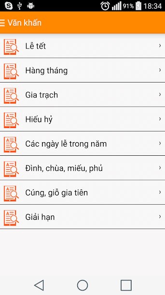 Văn khấn cổ truyền cho Android