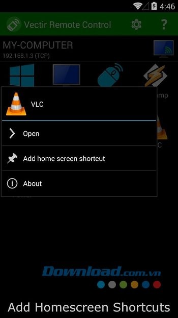 Thêm các biểu tượng ra màn hình home