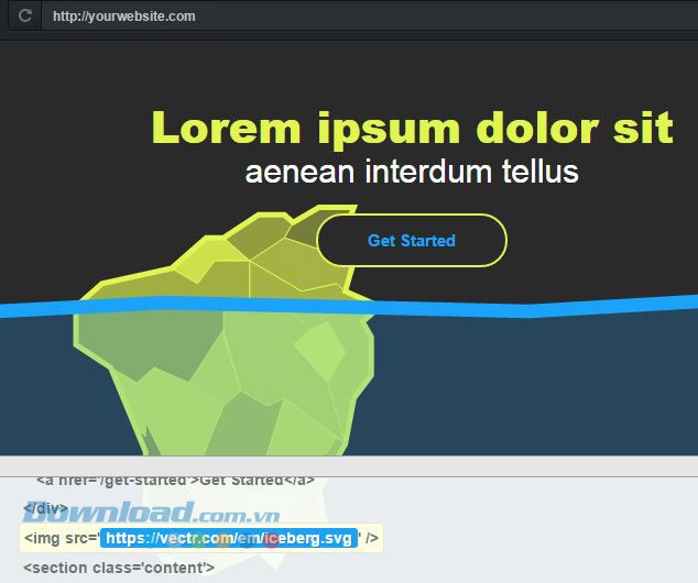 Link file thiết kế sang website