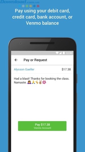 Thanh toán qua thẻ ghi nợ, thẻ tín dụng, tài khoản ngâng hàng hoặc số dư Venmo