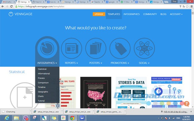 Tạo Infographic nhanh chóng và đơn giản với Venngage