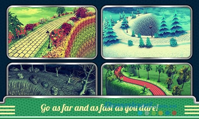 Lái xe qua nhiều địa hình khác nhau