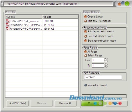 VeryPDF PDF to PowerPoint Converter