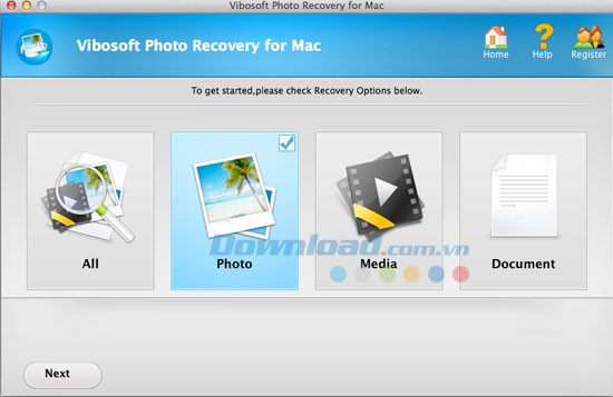 Vibosoft Photo Recovery cho Mac