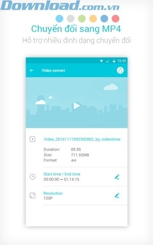 Chuyển đổi sang định dạng MP4 nhanh chóng
