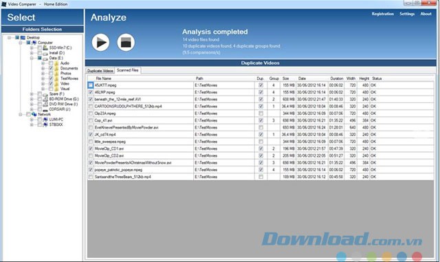 Hoàn thành quá trình quét file