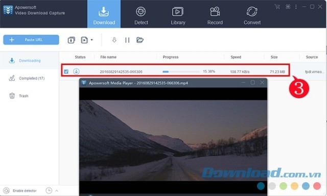 Giao diện mới của Apowersoft Video Download Capture