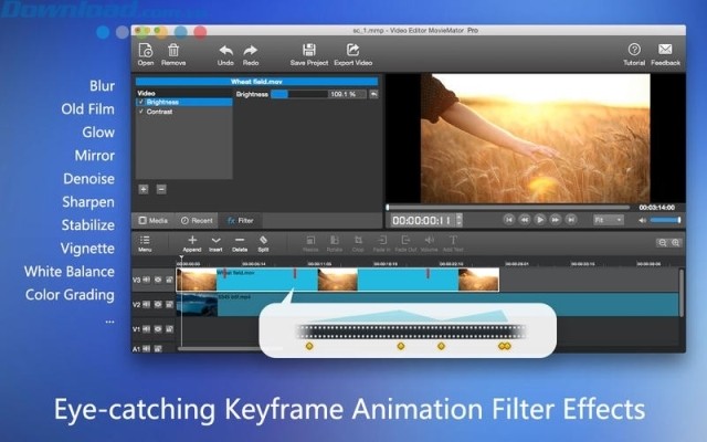 hiệu ứng động Keyframe tuyệt vời