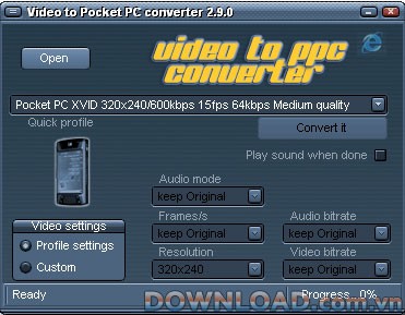 Video to Pocket PC converter