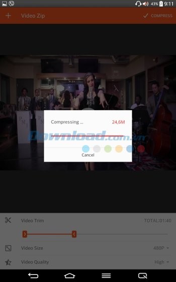 Nén video đã chọn