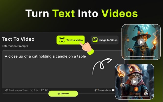 Viết ý tưởng của bạn và để VideoGen biến nó thành video sống động