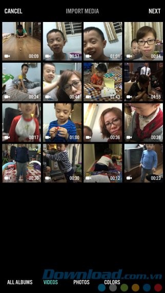 Nhập ảnh hoặc video