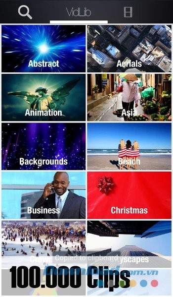 VidLib gồm hơn 100 nghìn clip mẫu khác nhau