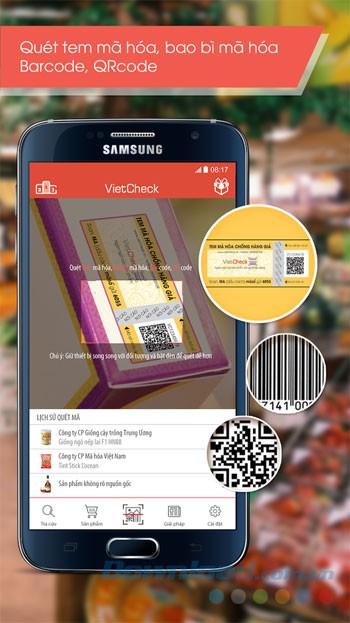 Quét tem mã hóa