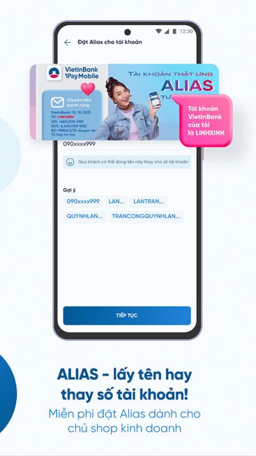 ALIAS - Lấy tên hay thay số tài khoản