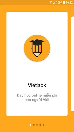 Giao diện chính của Vietjack cho iPhone